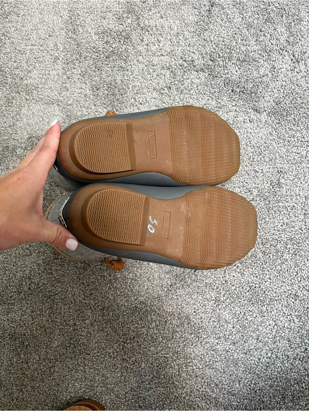 Sperry Gray and Tan Waterproof Wool-Blend Boots